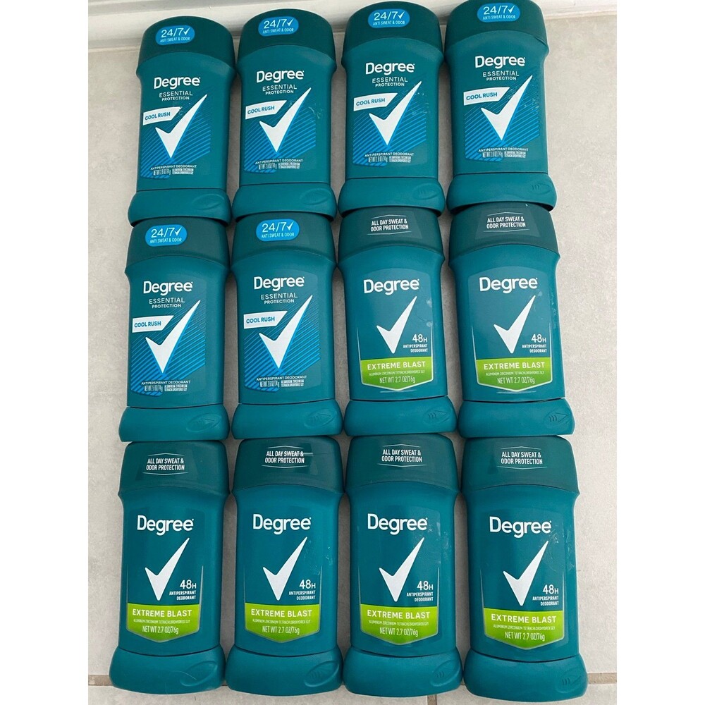 New 12 Degree Cool Rush & Extreme Blast Antiperspirant Deodorant bundle set